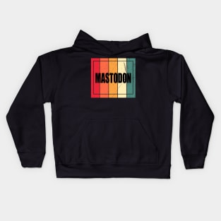 Vintage Mastodon Proud Name Colorful Birthday 70s 80s 90s Styles Kids Hoodie